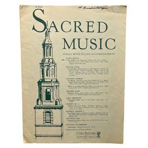 Sacred Music The Palms Les Rameaux Vintage Sheet Music Piano Voice 1914